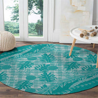 Hawaii Breadfruit Palaka Round Carpet Polu Opal Maile Lei LT9 - Polynesian Pride