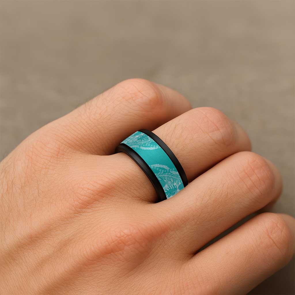 Hawaii Breadfruit Palaka Spinner Ring Polu Opal Maile Lei LT9 - Polynesian Pride