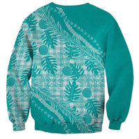 Hawaii Breadfruit Palaka Sweatshirt Polu Opal Maile Lei LT9 - Polynesian Pride