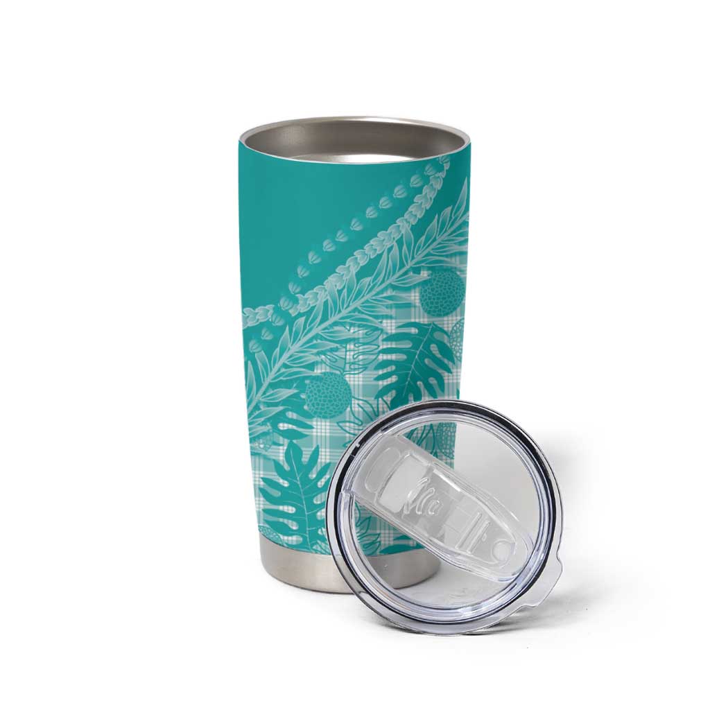 Hawaii Breadfruit Palaka Tumbler Cup Polu Opal Maile Lei LT9 - Polynesian Pride