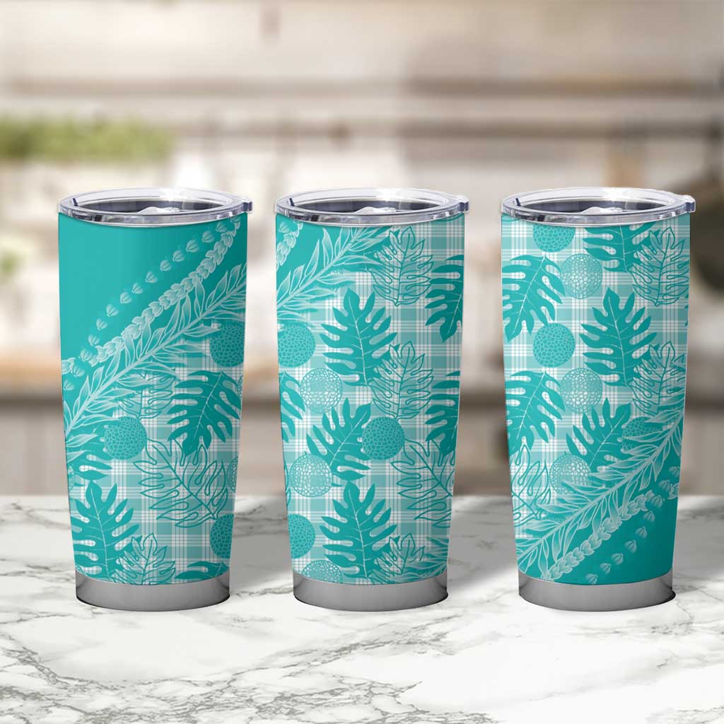 Hawaii Breadfruit Palaka Tumbler Cup Polu Opal Maile Lei LT9 - Polynesian Pride