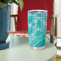 Hawaii Breadfruit Palaka Tumbler Cup Polu Opal Maile Lei LT9 - Polynesian Pride