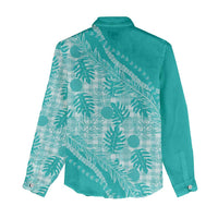 Hawaii Breadfruit Palaka Women Casual Shirt Polu Opal Maile Lei LT9 - Polynesian Pride