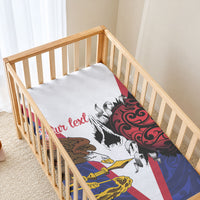 American Samoa Heart Tribal Personalized Baby Bed Cover Polynesian Patterns LT9 - Polynesian Pride