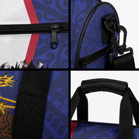 American Samoa Heart Tribal Personalized Duffle Bag Polynesian Patterns LT9 - Polynesian Pride