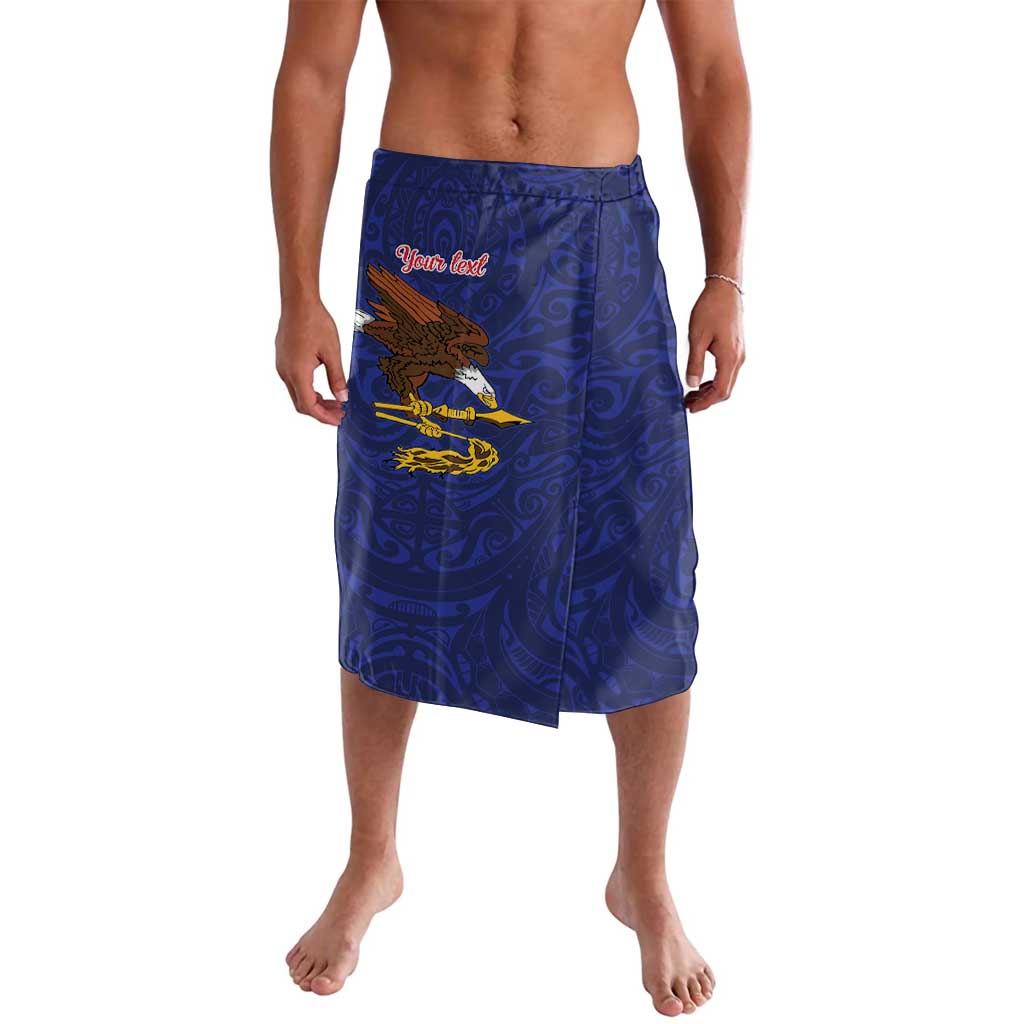 American Samoa Heart Tribal Personalized Lavalava Polynesian Patterns LT9 Blue - Polynesian Pride