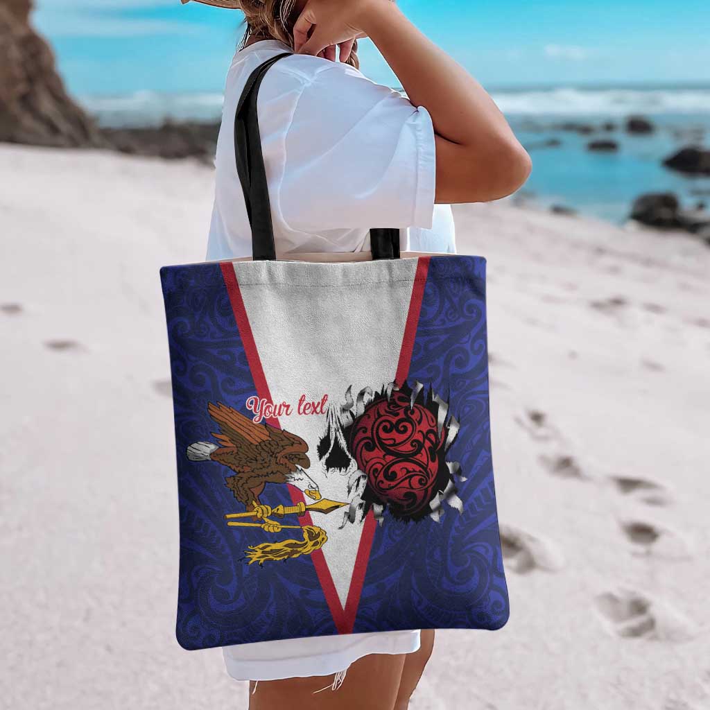 American Samoa Heart Tribal Personalized Tote Bag Polynesian Patterns LT9 - Polynesian Pride