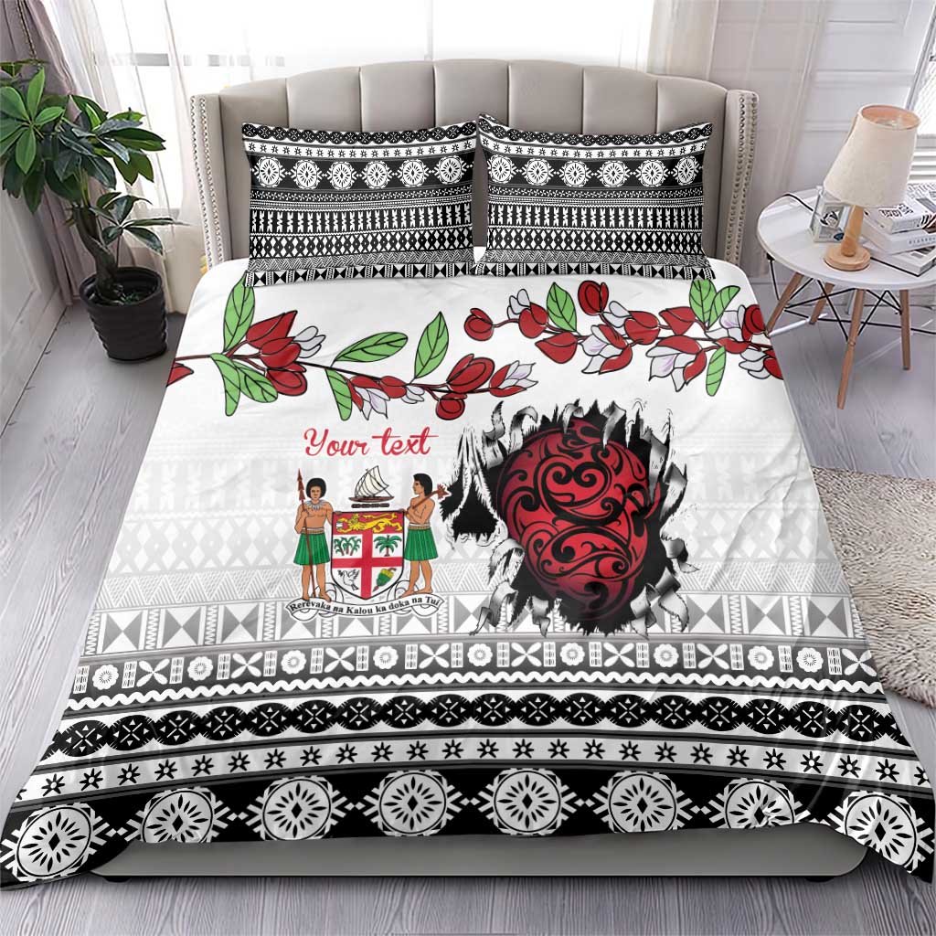 Fiji Heart Tribal Personalised Bedding Set Polynesian Patterns LT9 - Polynesian Pride