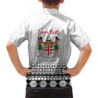Fiji Heart Tribal Personalised Kid Hawaiian Shirt Polynesian Patterns LT9 - Polynesian Pride