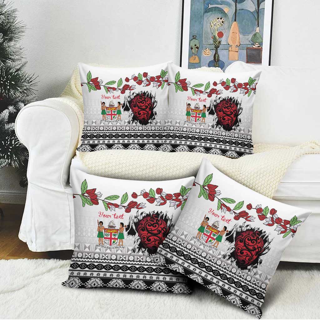 Fiji Heart Tribal Personalised Pillow Cover Polynesian Patterns LT9 - Polynesian Pride