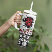 Fiji Heart Tribal Personalised Tumbler With Handle Polynesian Patterns LT9 - Polynesian Pride