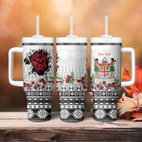 Fiji Heart Tribal Personalised Tumbler With Handle Polynesian Patterns LT9 - Polynesian Pride