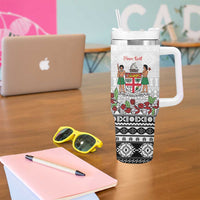Fiji Heart Tribal Personalised Tumbler With Handle Polynesian Patterns LT9 - Polynesian Pride