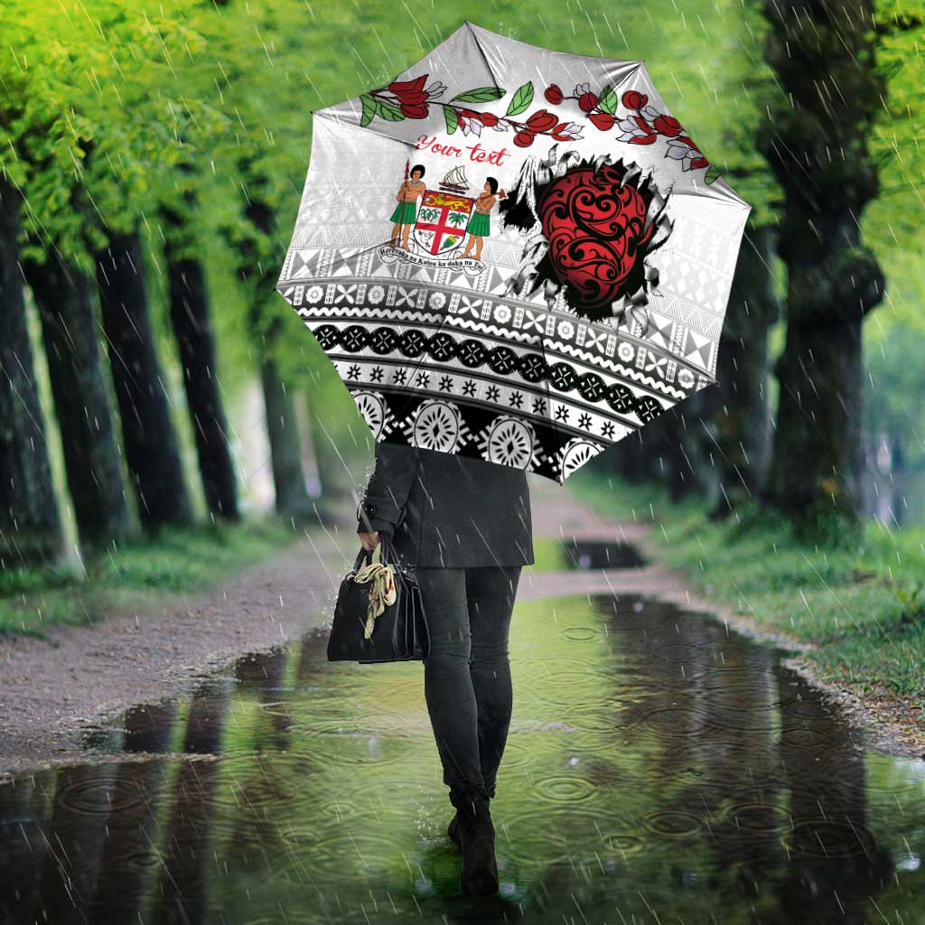 Fiji Heart Tribal Personalised Umbrella Polynesian Patterns LT9 - Polynesian Pride