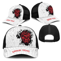 New Zealand Maori Heart Tribal Personalised Mesh Trucker Cap Polynesian Patterns LT9 - Polynesian Pride