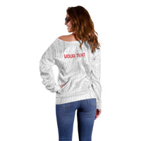 New Zealand Maori Heart Tribal Personalised Off Shoulder Sweater Polynesian Patterns LT9 - Polynesian Pride