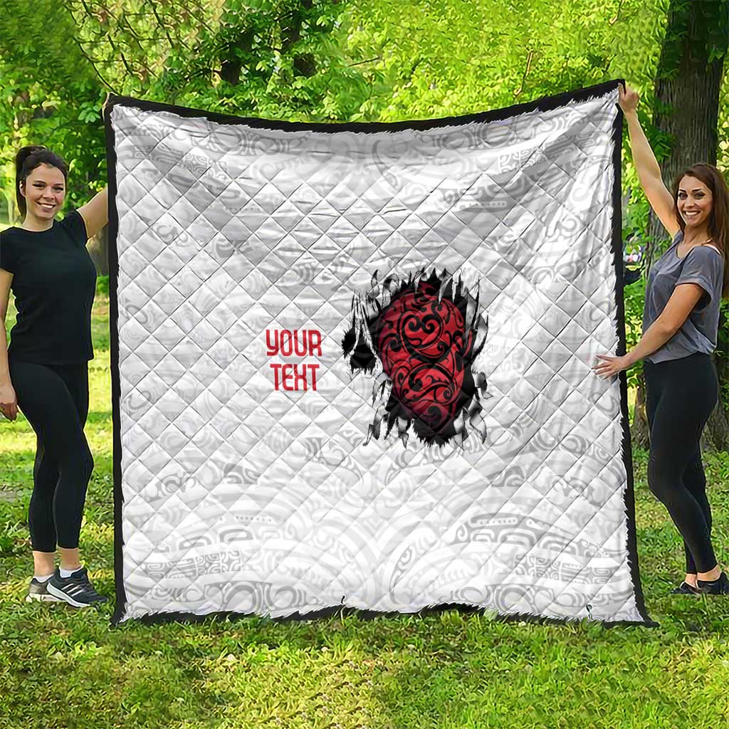 New Zealand Maori Heart Tribal Personalised Quilt Polynesian Patterns LT9 - Polynesian Pride