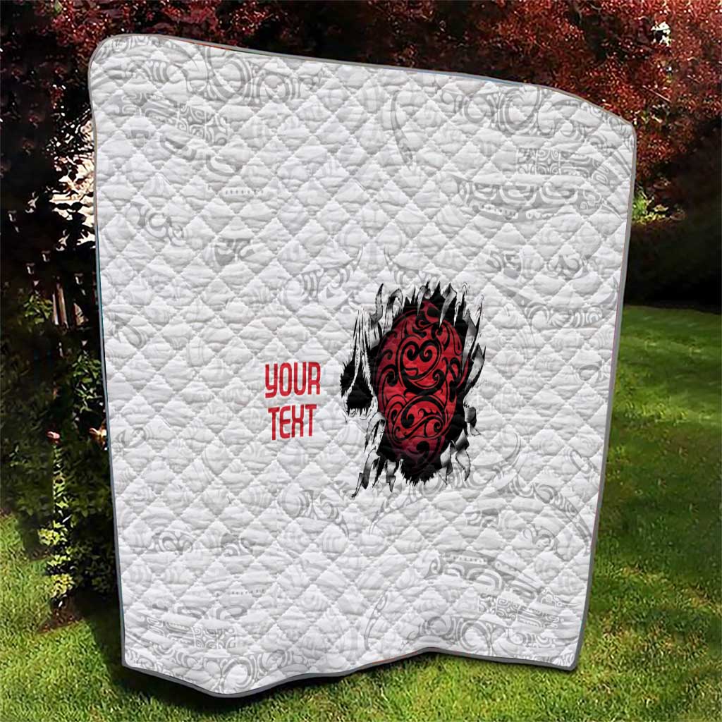 New Zealand Maori Heart Tribal Personalised Quilt Polynesian Patterns LT9 - Polynesian Pride