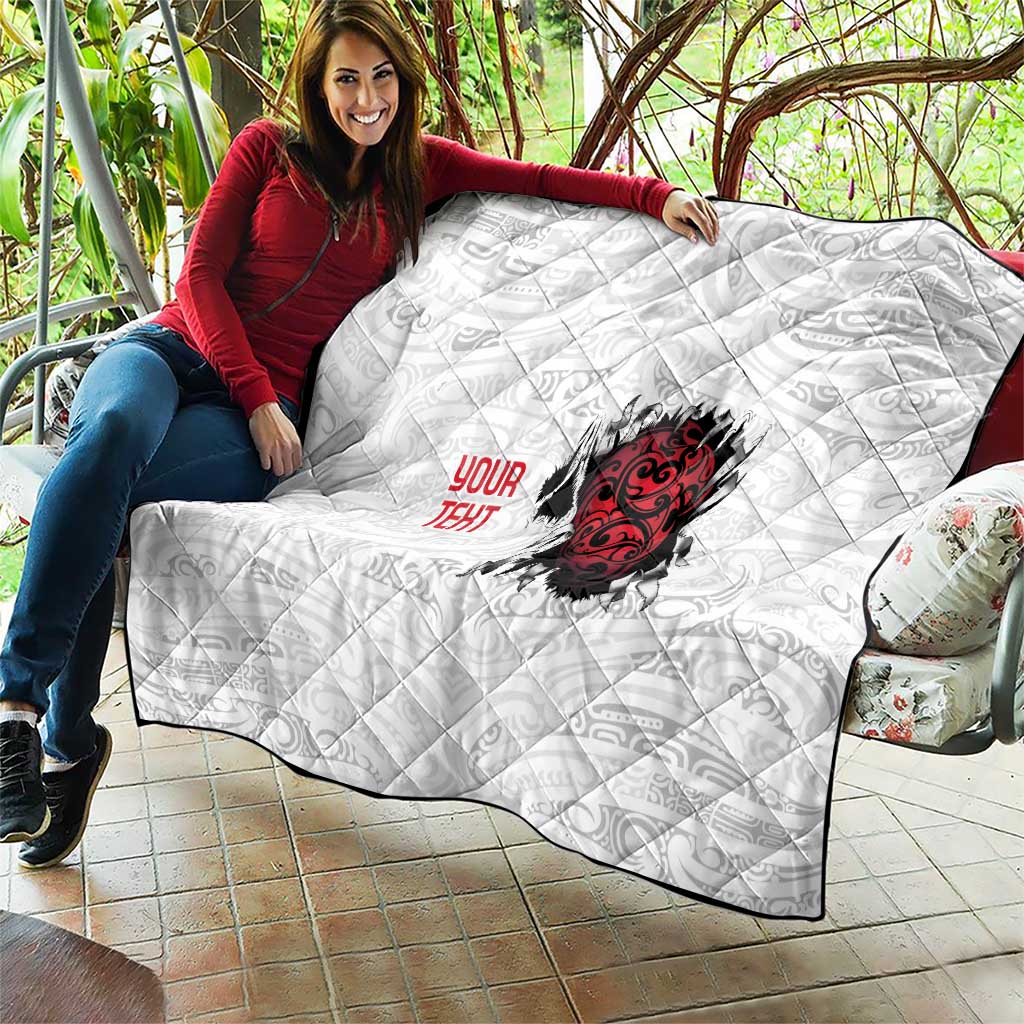 New Zealand Maori Heart Tribal Personalised Quilt Polynesian Patterns LT9 - Polynesian Pride