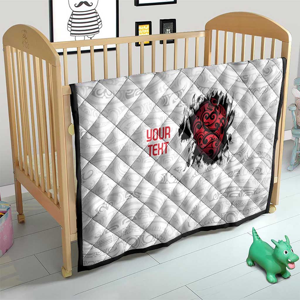 New Zealand Maori Heart Tribal Personalised Quilt Polynesian Patterns LT9 - Polynesian Pride