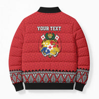 Tonga Heart Tribal Personalised Bomber Puffer Jacket Polynesian Patterns LT9 - Polynesian Pride