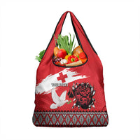 Tonga Heart Tribal Personalised Grocery Bag Polynesian Patterns LT9 1-pack One Size Red - Polynesian Pride