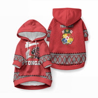 Tonga Heart Tribal Personalised Pet Hoodie Polynesian Patterns LT9 Pullover Red - Polynesian Pride