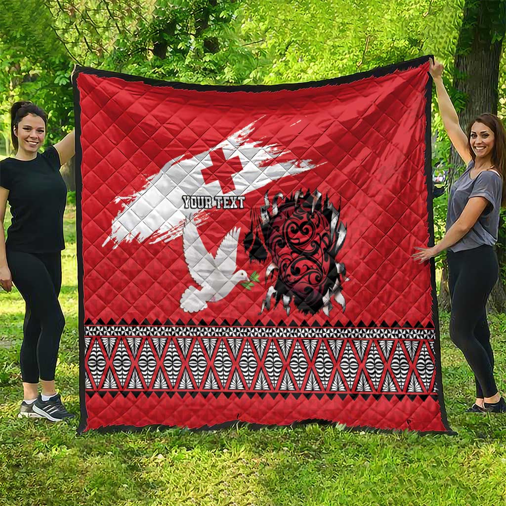 Tonga Heart Tribal Personalised Quilt Polynesian Patterns LT9 - Polynesian Pride