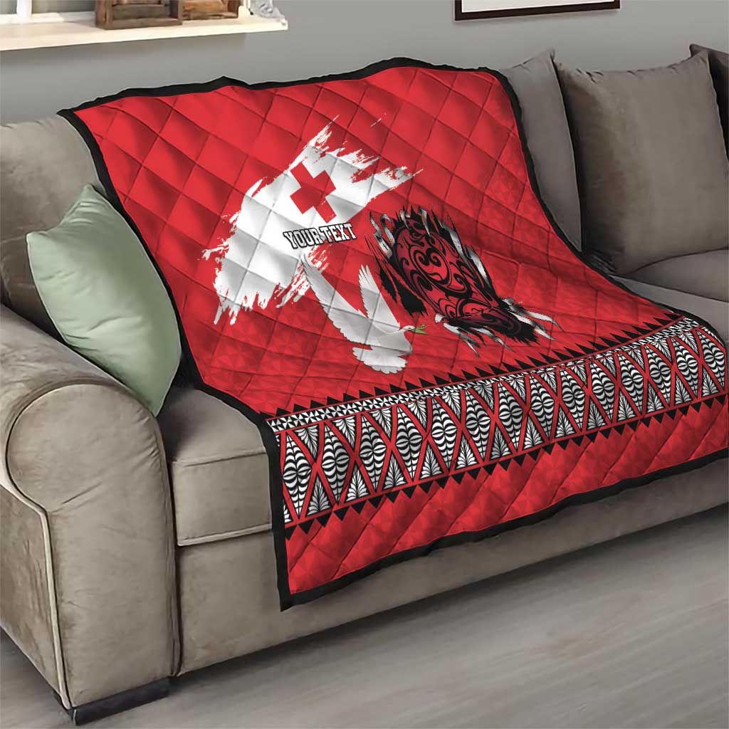Tonga Heart Tribal Personalised Quilt Polynesian Patterns LT9 - Polynesian Pride
