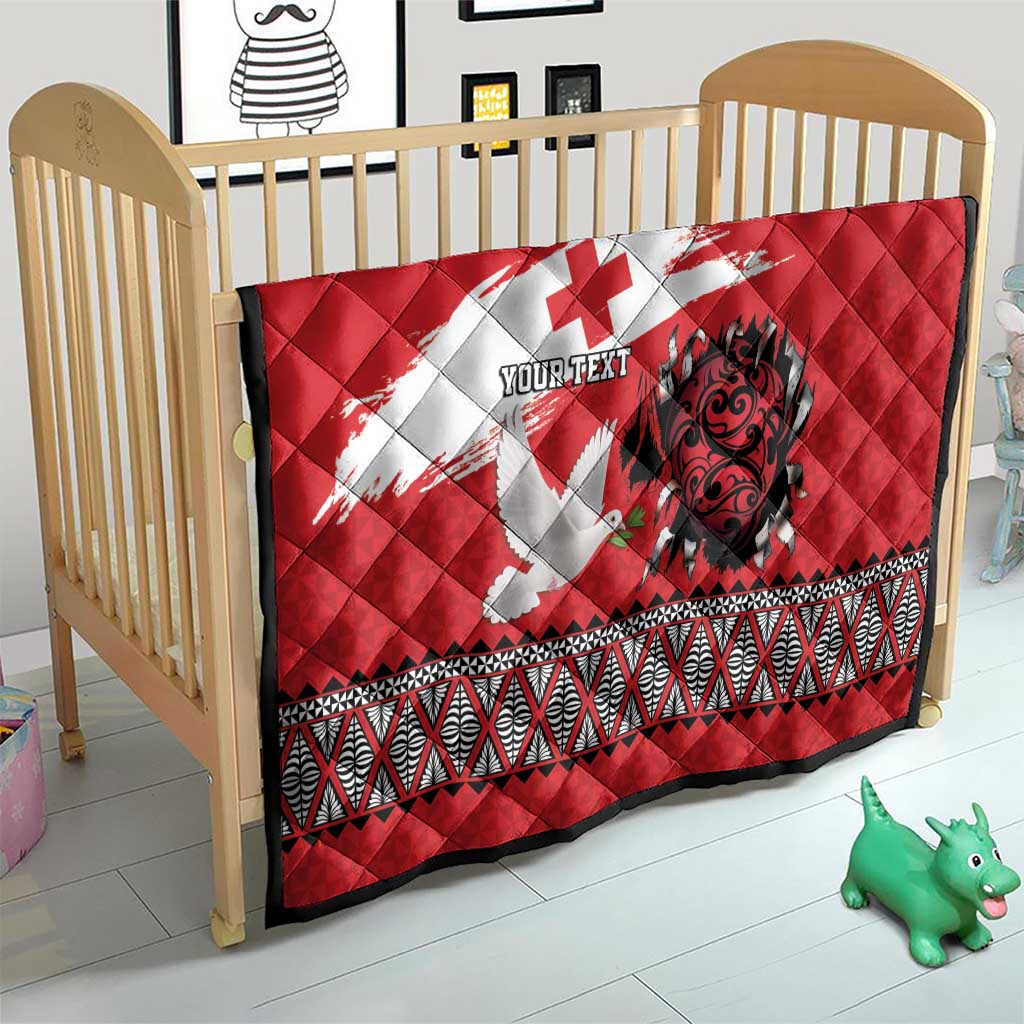 Tonga Heart Tribal Personalised Quilt Polynesian Patterns LT9 - Polynesian Pride
