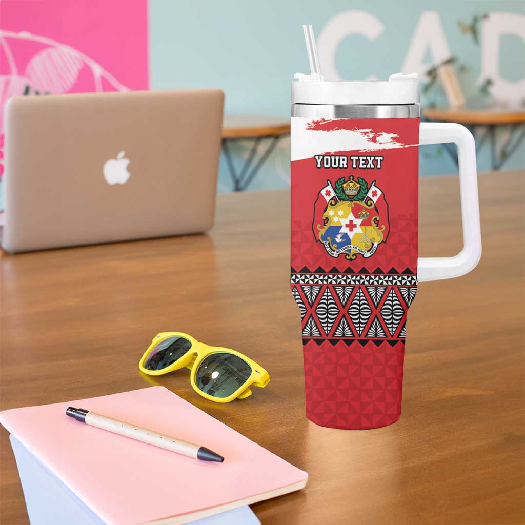 Tonga Heart Tribal Personalised Tumbler With Handle Polynesian Patterns LT9 - Polynesian Pride