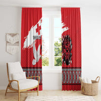 Tonga Heart Tribal Personalised Window Curtain Polynesian Patterns LT9 - Polynesian Pride