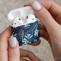 Personalised Hawaii Tribal Humpback Whale AirPods Case Polu Hibiscus Seamless Pattern LT9 - Polynesian Pride