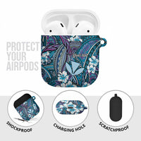 Personalised Hawaii Tribal Humpback Whale AirPods Case Polu Hibiscus Seamless Pattern LT9 - Polynesian Pride