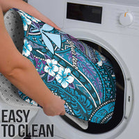 Personalised Hawaii Tribal Humpback Whale Bathroom Set Polu Hibiscus Seamless Pattern LT9 - Polynesian Pride