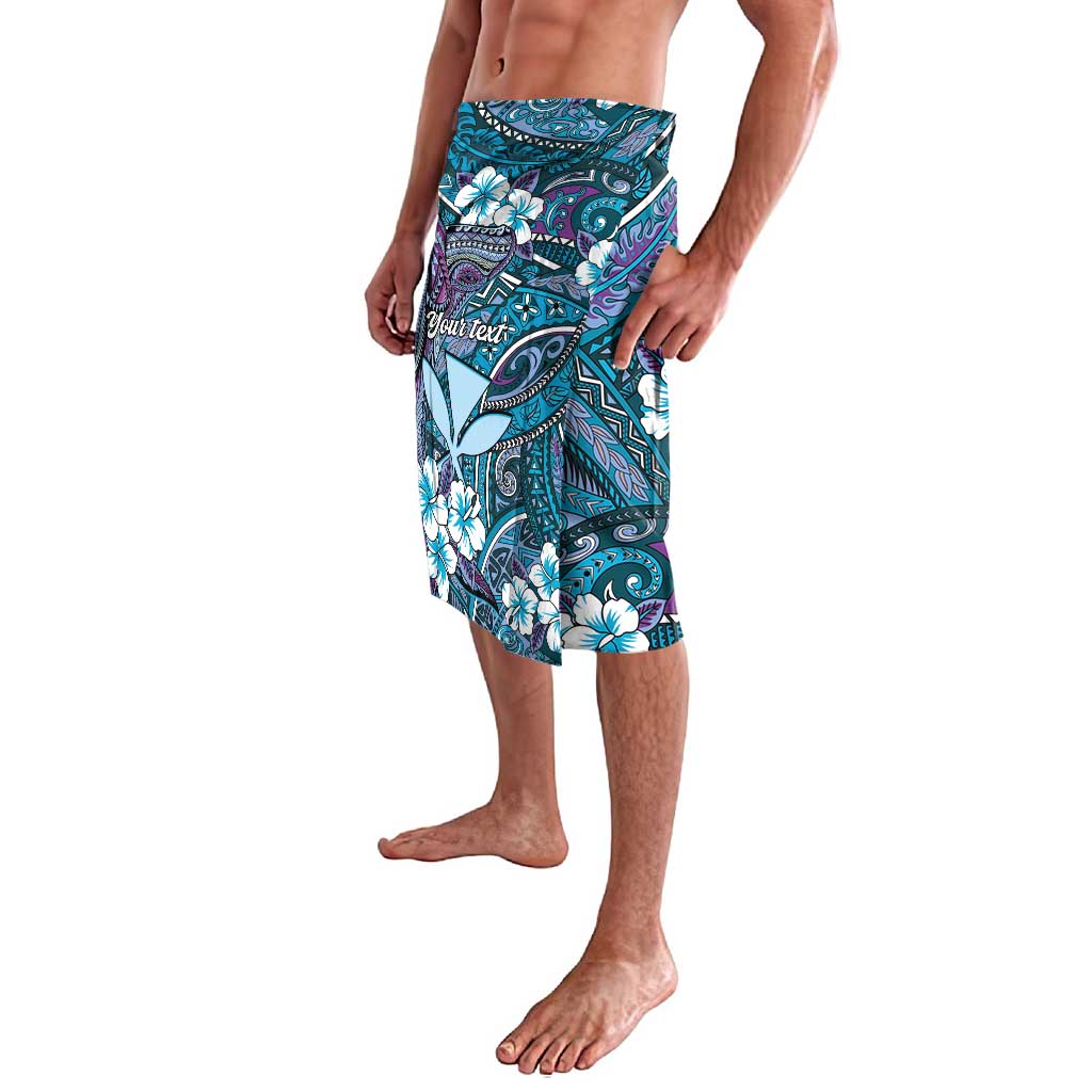 Personalised Hawaii Tribal Humpback Whale Lavalava Polu Hibiscus Seamless Pattern LT9 - Polynesian Pride