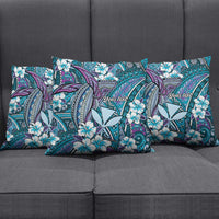 Personalised Hawaii Tribal Humpback Whale Pillow Cover Polu Hibiscus Seamless Pattern LT9 - Polynesian Pride