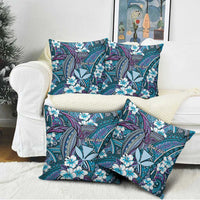 Personalised Hawaii Tribal Humpback Whale Pillow Cover Polu Hibiscus Seamless Pattern LT9 - Polynesian Pride