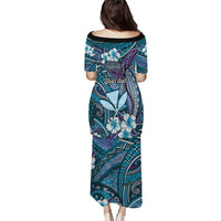 Personalised Hawaii Tribal Humpback Whale Puletasi Polu Hibiscus Seamless Pattern LT9 - Polynesian Pride