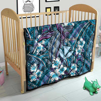 Personalised Hawaii Tribal Humpback Whale Quilt Polu Hibiscus Seamless Pattern LT9 - Polynesian Pride