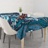 Personalised Hawaii Tribal Humpback Whale Tablecloth Polu Hibiscus Seamless Pattern LT9 - Polynesian Pride