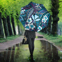Personalised Hawaii Tribal Humpback Whale Umbrella Polu Hibiscus Seamless Pattern LT9 - Polynesian Pride