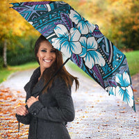 Personalised Hawaii Tribal Humpback Whale Umbrella Polu Hibiscus Seamless Pattern LT9 - Polynesian Pride