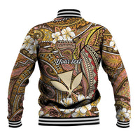 Personalised Hawaii Tribal Humpback Whale Baseball Jacket Melemele Hibiscus Seamless Pattern LT9 - Polynesian Pride