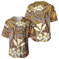 Personalised Hawaii Tribal Humpback Whale Baseball Jersey Melemele Hibiscus Seamless Pattern LT9 - Polynesian Pride