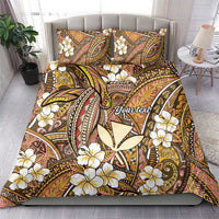 Personalised Hawaii Tribal Humpback Whale Bedding Set Melemele Hibiscus Seamless Pattern LT9 - Polynesian Pride