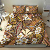 Personalised Hawaii Tribal Humpback Whale Bedding Set Melemele Hibiscus Seamless Pattern LT9 - Polynesian Pride