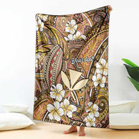 Personalised Hawaii Tribal Humpback Whale Blanket Melemele Hibiscus Seamless Pattern LT9 - Polynesian Pride