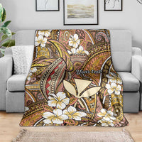 Personalised Hawaii Tribal Humpback Whale Blanket Melemele Hibiscus Seamless Pattern LT9 - Polynesian Pride
