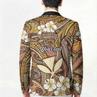 Personalised Hawaii Tribal Humpback Whale Blazer Melemele Hibiscus Seamless Pattern LT9 - Polynesian Pride
